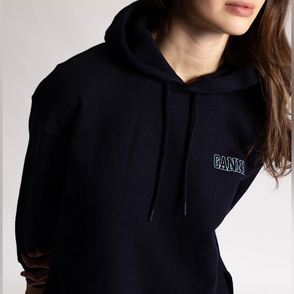 GANNI Hoodie, Navy - NWT - Picture 2 of 8